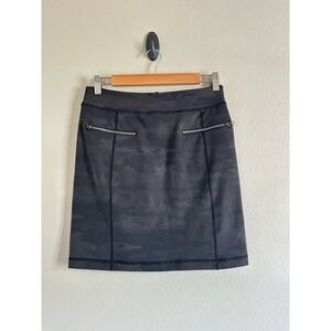 Lululemon Rocket Skirt Size 8 Black  Camo‎ Luon Stretchy Mid-thigh X-12